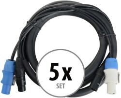 Pronomic Stage PPD-2.5 Hibrid Kábel Tápdugó / DMX 5db Szett (KST75994)