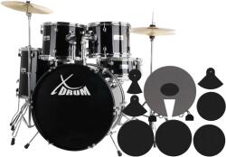 XDrum Semi 20" Stúdió Dobkészlet Éjfekete + csillapítókészlet (KST32015)