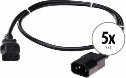 Pronomic 5 darab Pronomic IECIEC-2.5 hosszabbító kábel 2.5m (KST36451)