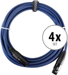 Pronomic 4-darabos KÉSZLET Pronomic Stage DMX3-5 DMX Kábel 3-pin 5 m (KST46713)