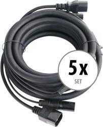 Pronomic 5 Darabos Készlet Pronomic Stage IECD-10 DMX hibrid kábel C/DMX 5 m (KST52359)