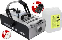 Showlite Teljes KÉSZLET Showlite SN-1500D DMX Ködgép 1500W távvezérlővel és időzítővel + 5L ködfolyadék (KST39321)