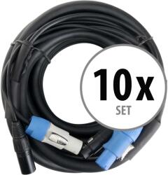 Pronomic Stage PPD-10 Hibrid Kábel Tápdugó / DMX 10db Szett (KST75999)