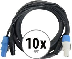 Pronomic Stage PPD-2.5 Hibrid Kábel Tápdugó / DMX 10db Szett (KST75995)