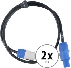 Pronomic Power Twist 1 tápkábel 1 m 2 db-os (KST87969)