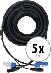 Pronomic Stage PPD-20 Hibrid Kábel Tápdugó / DMX 5db Szett (KST76000)