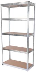 ROJAPLAST Polcos állvány 90 x 45 x 180 cm ezüst (9811)