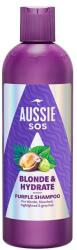 Aussie SOS Blonde & Hydrate Hamvasító Sampon 300ml Szőkített, Melírozott vagy Ősz Hajra - bevasarlas