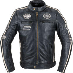 W-Tec Motoros bőrkabát W-TEC Makso fekete felvarrókkal L (22825-L)