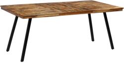 vidaXL tömör újrahasznosított tíkfa/acél étkezőasztal 180 x 90 x 76 cm (245415)