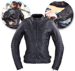 W-Tec Női motoros bőrdzseki W-TEC Strass fekete kövekkel XL (22782-XL)