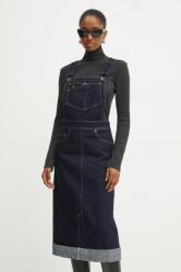 Victoria Beckham rochie din denim culoarea bleumarin, midi, evazată, 1424DSK005883C 9BYH-SDD0J3_59J (1424DSK005883C)