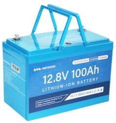 Vestwoods 12V 100Ah LiFePo4 akkumulátor Lítium-vasfoszfát, fotovoltaikus, napelemes rendszerhez beépített bluetooth-al (VW-100)