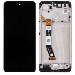 Motorola Moto G14, Moto G15 LCD Kijelző+Érintőüveg+Előlap Keret, Fekete (5D68C23075) Gyári, Service Pack