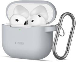 Tech-protect Carcasa Tech-Protect Silicone Hook compatibila cu Apple AirPods 4 Grey (5906302370061)