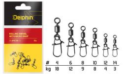 DELPHIN Rolling swivel with micro snap / 10db-8/9kg (969B05008) - nextfish