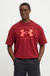 Under Armour t-shirt HW Branded bordó, férfi, nyomott mintás, 1389146 - burgundia L