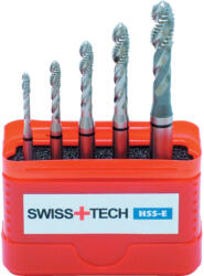 Swisstech M3-M8 FEKETE GYŰRŰS HSS-E CSAVART HORNYÚ GÉPI MENETFÚRÓ KÉSZLET (5 DB-OS) (SWT1859910X)