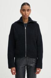 Zadig&Voltaire gyapjú kardigán sötétkék, meleg, KWCO00076 - sötétkék XS/S