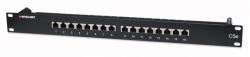Manhattan Patch panel - CAT5e FTP árnyékolt patch panel, 16 portos, 1U, Fekete (513470) - nyomtassingyen