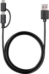 VARTA 57948101401 1m 2in1 USB - microUSB/Type C fekete adat- és töltőkábel (57948101401) - nyomtassingyen