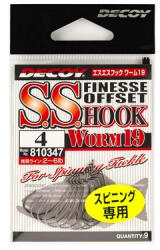 DEC Decoy Worm19 Ss Hook #4 Ns Black 9pcs/bag (e-jde41904)