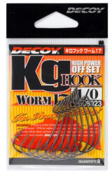 DEC Decoy Worm17 Kg Hook #1 Ns Black 9pcs/bag (e-jde41701)