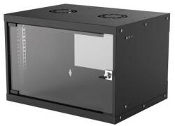 Manhattan Rackszekrény - 19" fali kivitel (6U, 353 (h) x 540 (w) x 400 (d) mm, IP20, Flatpack, Fekete) (714143) - nyomtassingyen