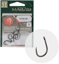 Maruto Horog 8366bl Carp Hooks Barbless Straight Eye Forged Reversed Ringed Hc Black Nickel 10 (e-43206010)