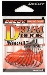DEC Decoy Worm15 Dream Hook #4 Ns Black 9pcs/bag (e-jde41540)