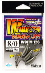 DEC Decoy Worm126 Weighted Magnum #8/0 Ns Black 3pcs/bag (e-jde41268)