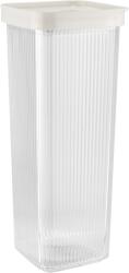 HORECANO HOME-Кутия за съхранение квадратна КРЕМ 2150ml 11.3x11.3x29.2cm (32109C) (017439)