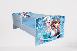 Creative Pat Pentru Fetite 2-8 Ani Ana Si Elsa, Cu Protectie Si Saltea De 140x70 Cm Ptv4920 (PTV4920)