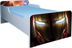  Patut baietei 2-6 ani Iron Man, model cu saltea inclusa 130x60 Cm Ptv1597 (PTV1597)