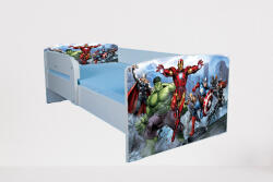 Patut baieti 2-6 ani Avengers 2, Cu Protectie si saltea de 130x60 Cm inclusa Ptv4597 (PTV4597)