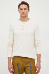 G-Star RAW pamut hosszúujjú bézs, sima - bézs XL