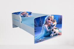 Creative Pat Pentru Fetite 2-8 Ani Elsa Si Olaf, Cu Protectie Si Saltea De 140x70 Cm Ptv4906 (PTV4906)