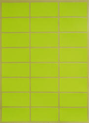 OfficeArt Etikett 48x24 mm Neon Sárga 24 Darab/Ív 10 Ív/Csomag (HBAX0089)