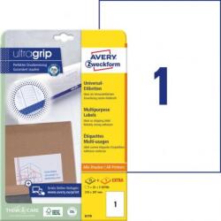 Avery Zweckform Univerzális címkék 210x297 mm Avery A4 25+5 lap