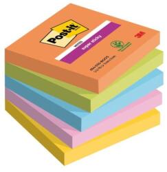 Post-it Super Sticky BOOST öntapadós jegyzettömb, 76x76 mm, 5 db 90 lapos tömb
