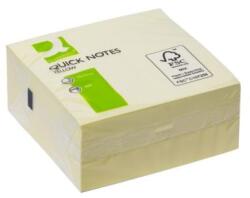 Q-CONNECT Öntapadós Q-CONNECT matrica 76x76 mm, 400 l, sárga