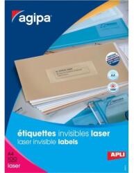 APLI Átlátszó poliészter címkék 70x37 mm Agipa A4 lézer 100 lap