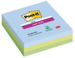 Post-it Super Sticky OASIS öntapadós jegyzettömb, 101x101 mm XL méret, vonalas, 3 db 70 lapos tömb