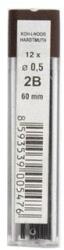 KOH-I-NOOR Grafit szilárd anyag KOH-I-NOOR 2B / 0, 5 mm, 12 db