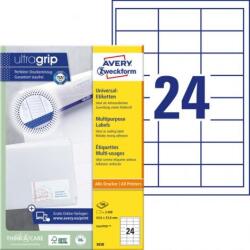 Avery Zweckform Univerzális címkék 64, 6x33, 8 mm Avery A4 100 lap