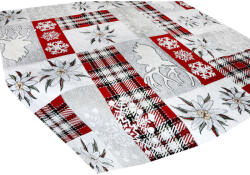 Mondo Italia Karácsonyi zsenília terítő "Piros elegancia" 90x90 cm Chenille IT041 másolata