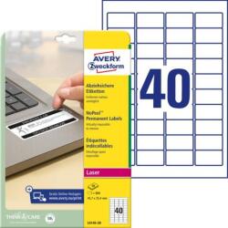 Avery Zweckform Avery garanciazáras címkék speciális alkalmazásokhoz 45, 7x25, 4 mm fehér