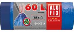Alufix Kihajtható szemeteszsákok, 60 l / 15 db, 27 mikron, 64 x 70 cm, kék, LDPE
