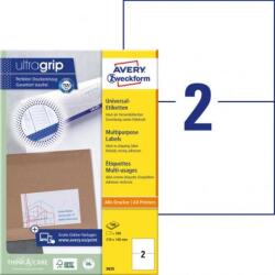 Avery Zweckform Univerzális címkék 210x148 mm Avery A4 100 lap