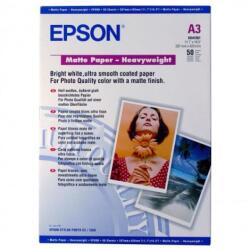 Epson Matte Paper Heavyweight, C13S041261, fotópapír, matt, vastag típusú fehér, Stylus Photo 1270, 1290, A3, 167 g/m2, 50 db, a